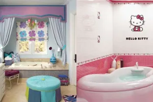 25 Desain kamar mandi anak, penuh warna dan cute