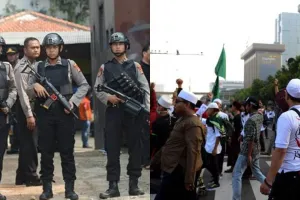 Pria ini buka lapak sepatu saat rusuh Bawaslu, Indonesia banget!