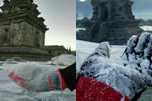 7 Potret Dieng bersuhu -9 derajat celcius, dinginnya bak di Eropa