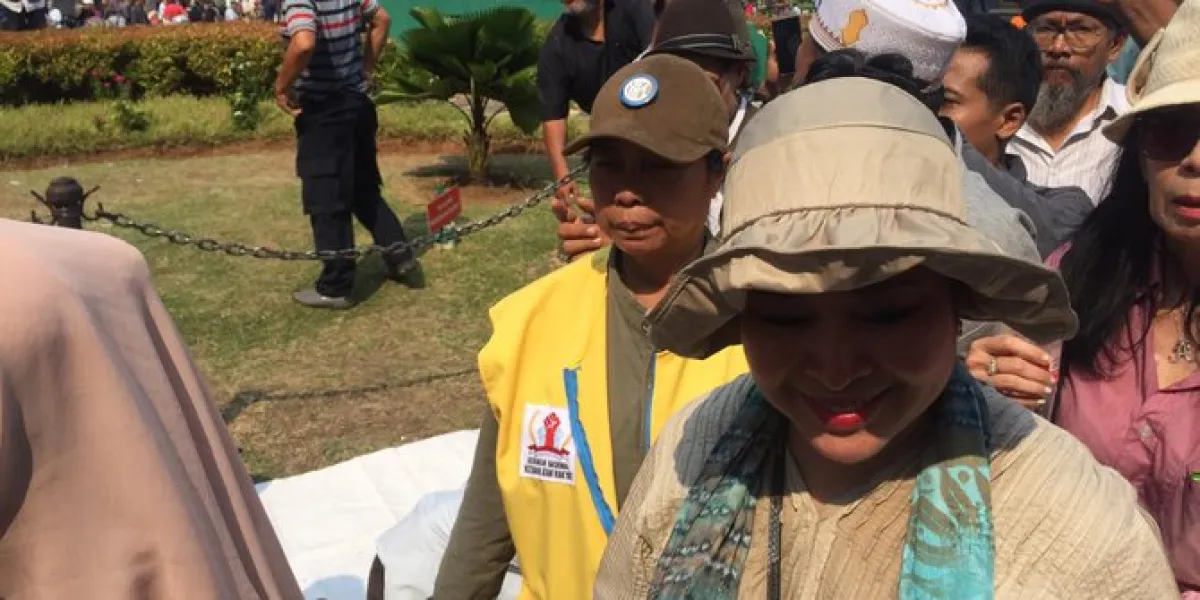 Titiek Soeharto ikut dalam aksi massa sidang putusan MK