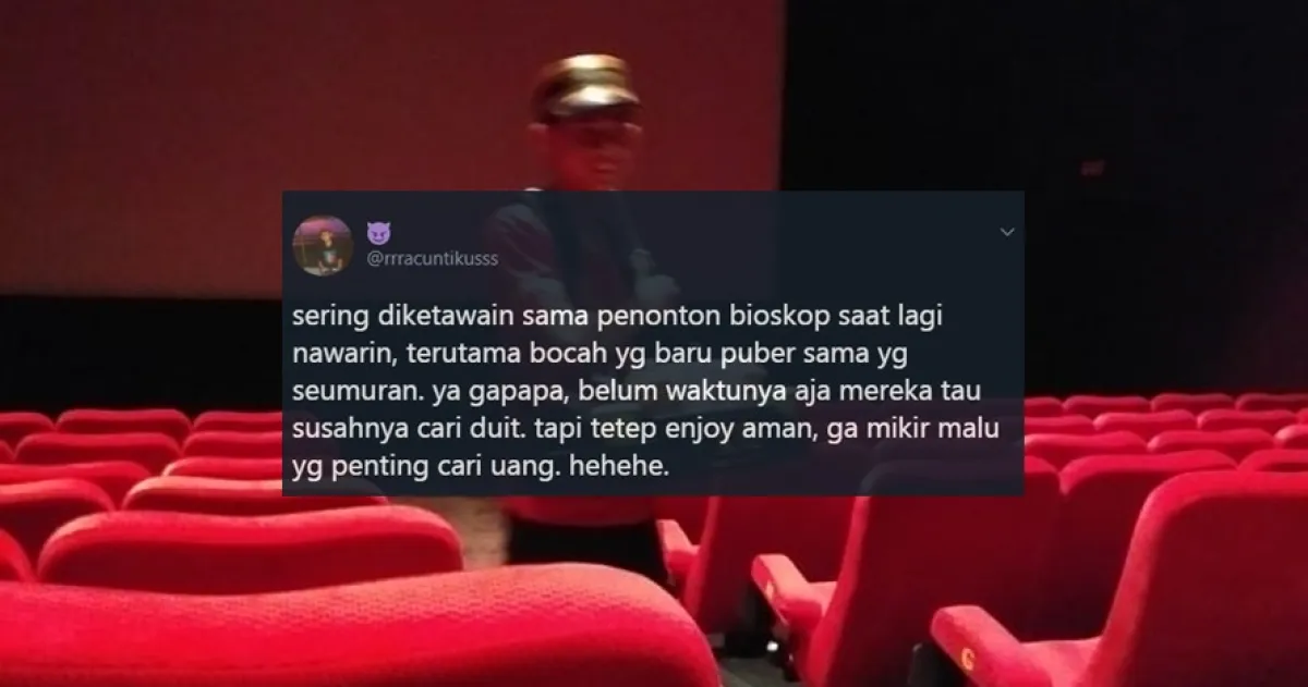 Sering diremehkan saat bekerja, curhat pelayan bioskop ini viral