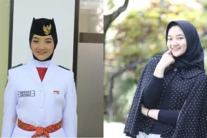 11 Potret Salma El Mutafaqqiha, pembawa baki di upacara HUT RI ke-74