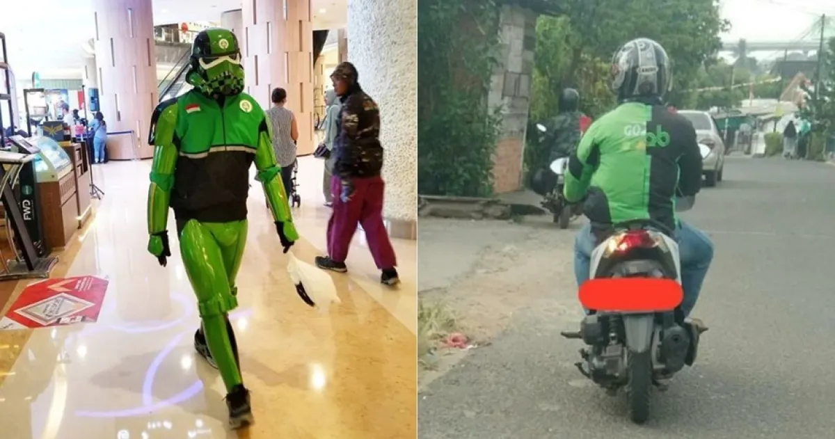 Gaya jaket 9 driver ojek online ini absurd banget, pede abis nih!