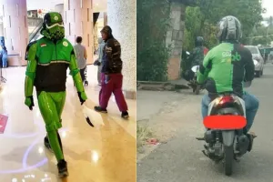 Gaya jaket 9 driver ojek online ini absurd banget, pede abis nih!