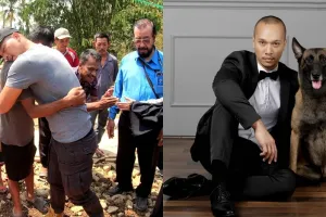 Momen haru Bima Aryo ziarah makam ART yang tewas digigit anjing