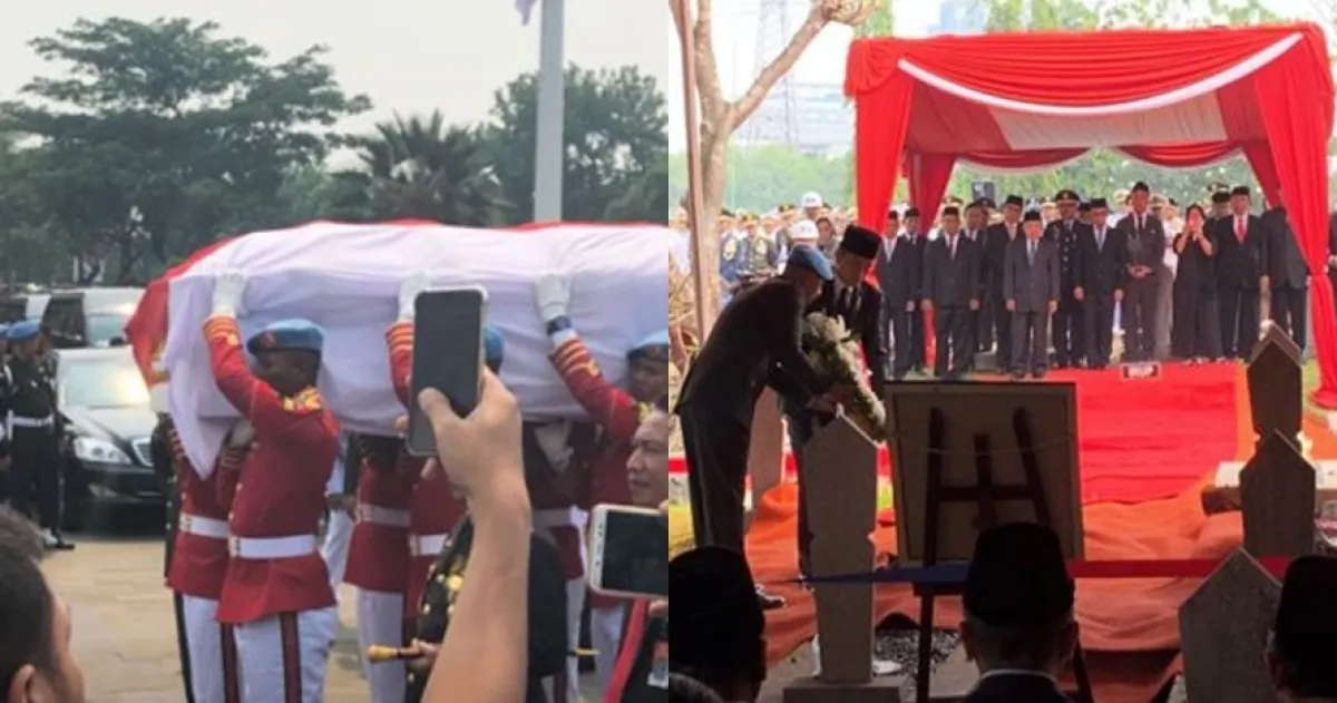 8 Momen pemakaman BJ Habibie di TMP Kalibata, penuh keharuan