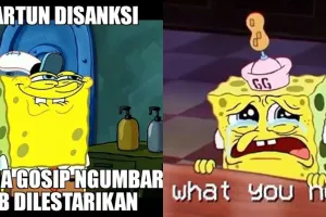 7 Meme lucu KPI tegur Spongebob ini bikin senyum kecut