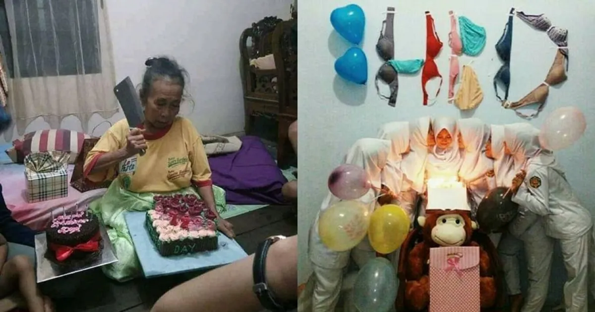 10 Momen absurd di perayaan ulang tahun ini bikin geleng kepala