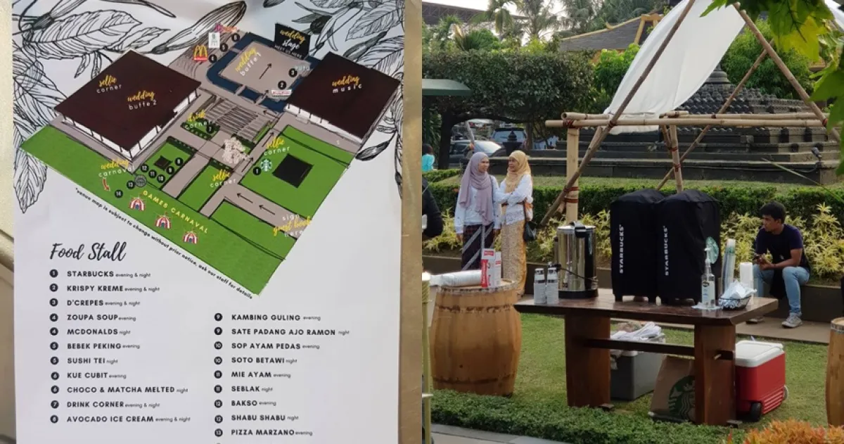 Viral resepsi pernikahan kateringnya Starbucks hingga McDonalds