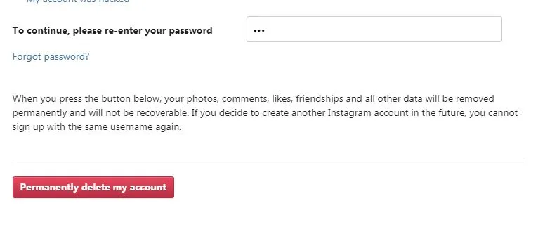 menghapus akun Instagram © berbagai sumber menghapus akun Instagram © berbagai sumber