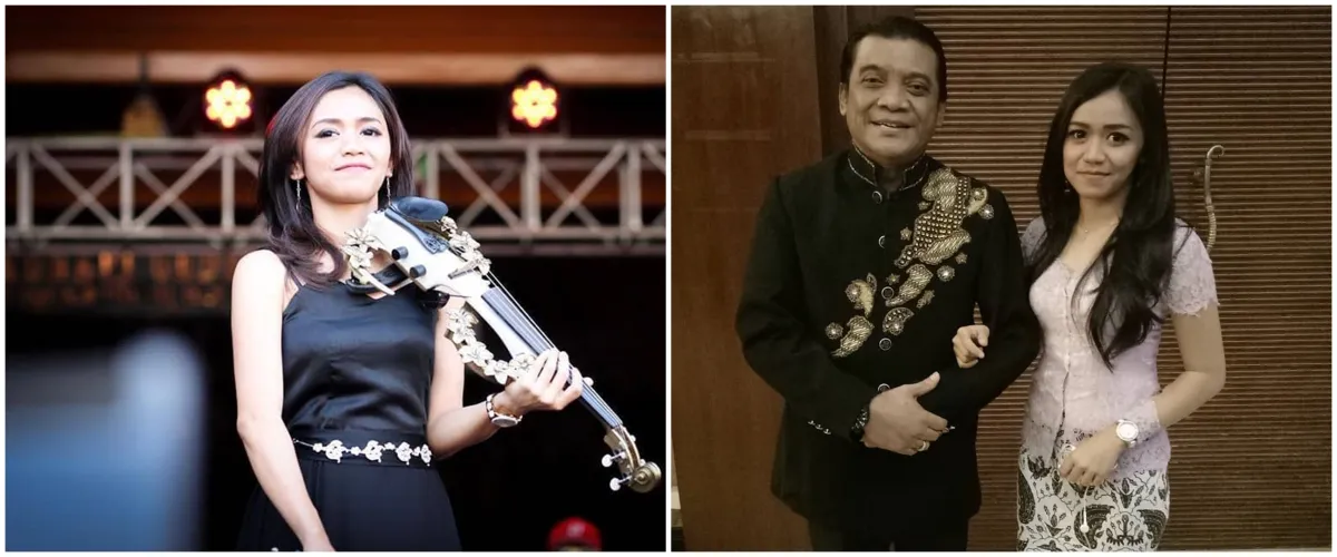10 Potret Sandy Ria, pemain biola Didi Kempot yang memesona