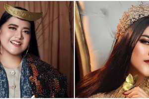 Momen Kahiyang pemotretan dengan ular piton besar, bikin ngeri