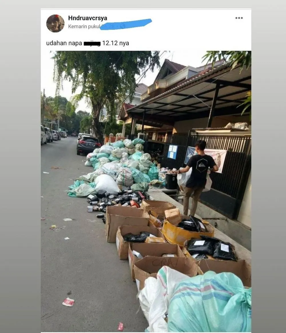 curhatan kurir harbolnas © Facebook/Hndruavcrsya