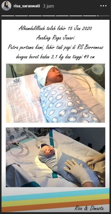 Momen lahiran Risa Saraswati Instagram Momen lahiran Risa Saraswati Instagram