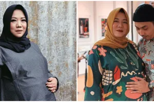 6 Momen lahiran Risa Saraswati, nama anaknya curi perhatian