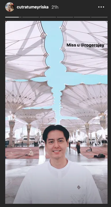 Momen Roger Danuarta umrah pertama kali Instagram