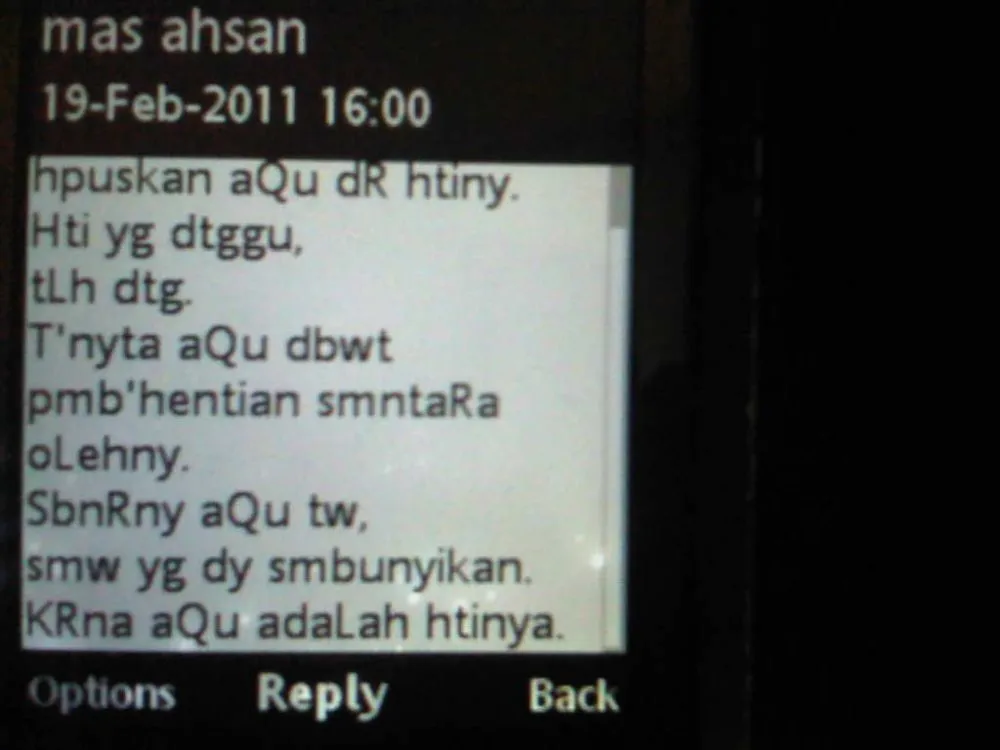 7 Potret SMS jadul berbagai sumber 7 Potret SMS jadul berbagai sumber
