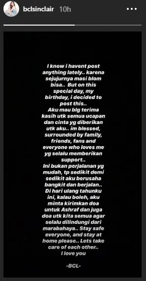 Momen ulang tahu pertama BCL Instagram Momen ulang tahu pertama BCL Instagram