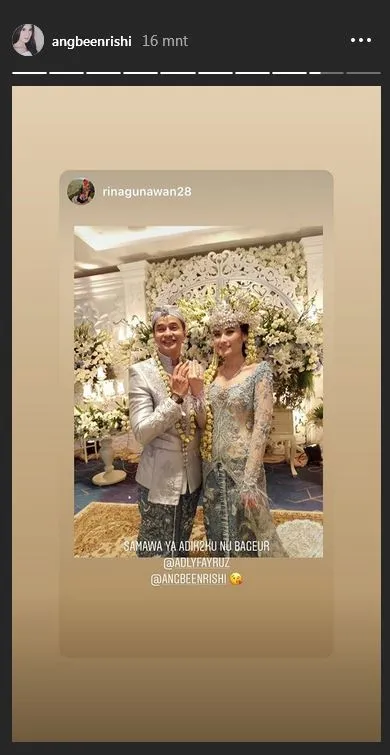Momen pernikahan Adly Fairuz & Angbeen Rishi  Instagram