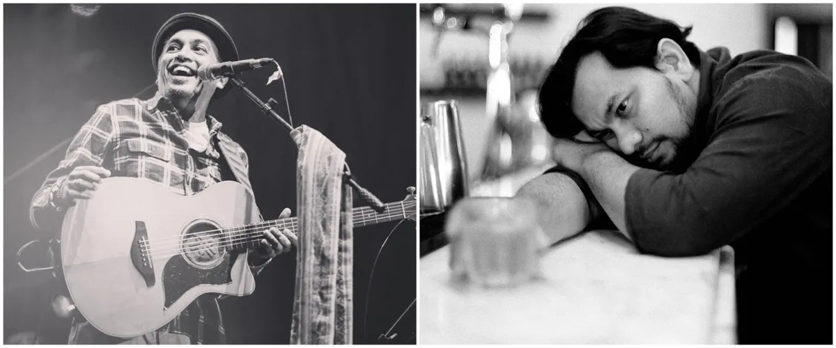 Momen Tompi menangis saat pelepasan jenazah Glenn Fredly