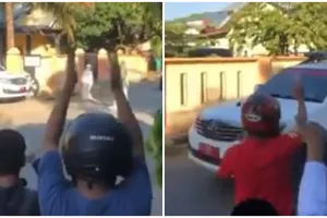 Viral aksi warga semangati pasien positif corona saat dievakuasi