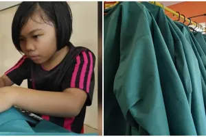 Cerita haru bocah 9 tahun jahit baju pelindung diri tim medis