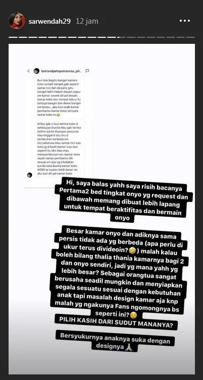 Sarwendah dibilang pilih kasih Instagram Sarwendah dibilang pilih kasih Instagram