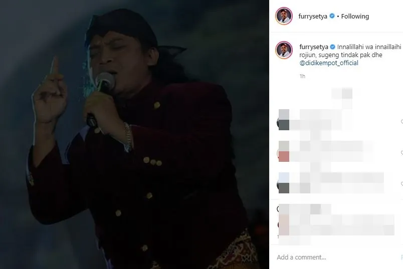 ucapan duka seleb Didi Kempot instagram ucapan duka seleb Didi Kempot instagram
