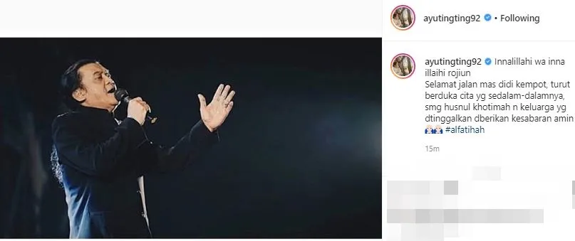 ucapan duka seleb Didi Kempot instagram ucapan duka seleb Didi Kempot instagram