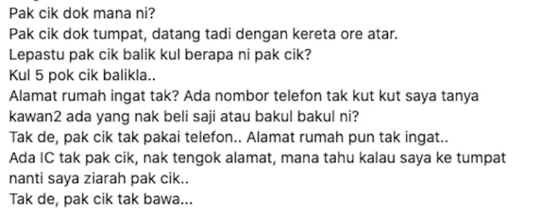 bapak pikul jualan Borakdaily