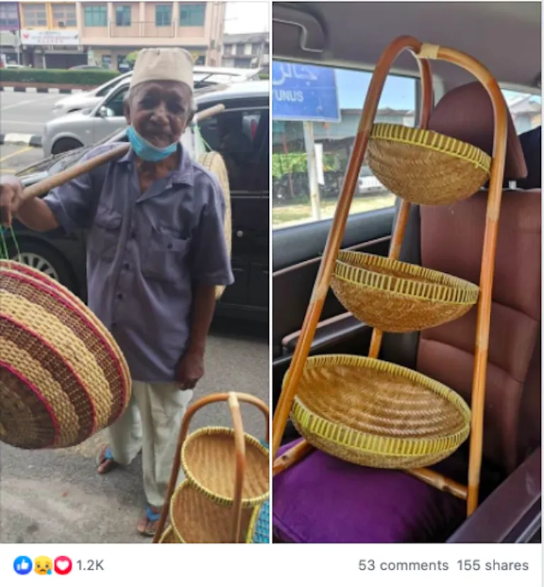 bapak pikul jualan Borakdaily