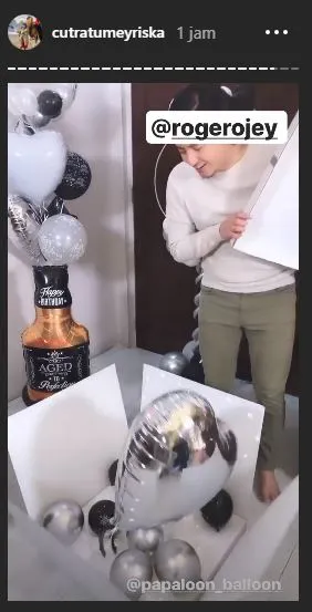 Momen ultah Roger Danuarta © 2020 brilio.net