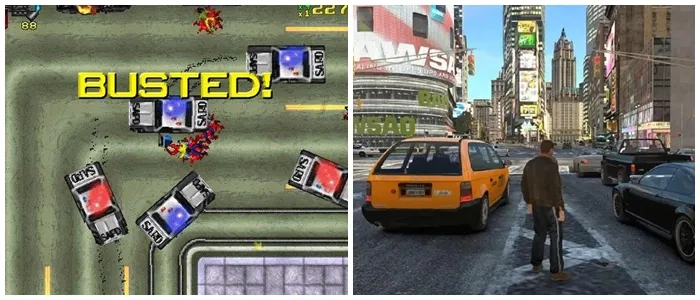 Grafik game pertama dan sekarang Berbagai sumber