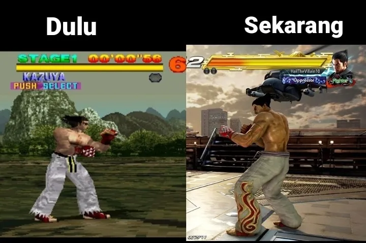 Grafik game pertama dan sekarang Berbagai sumber