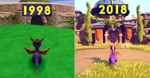 Grafik game pertama dan sekarang Berbagai sumber