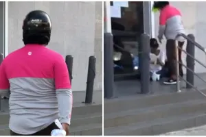 Kisah haru driver ojek online beri makanan pesanan pada tunawisma