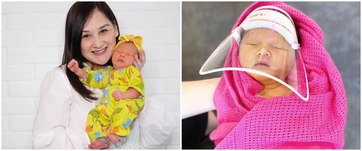 Potret 5 anak seleb pakai face shield, ada yang saat baru lahir