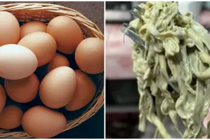 Mirip cacing panjang, isi telur rebus ini bikin syok