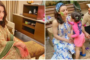 6 Potret hangat Soha Ali Khan mengasuh putrinya, sosok keibuan