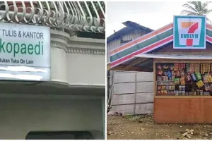 10 Potret lucu nama toko ini nyelenehnya bikin gagal fokus