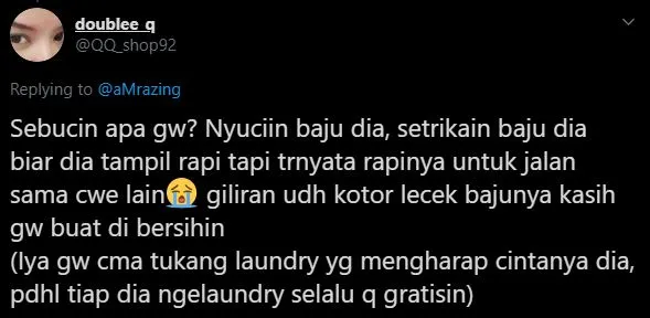 Pengalaman cinta terbucin warganet twitter