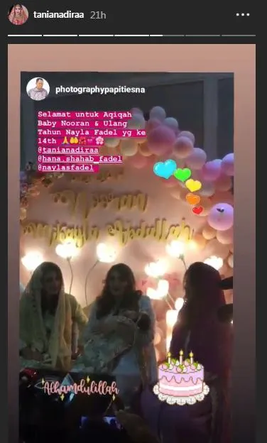 akikah putri Tania Nadira Instagram
