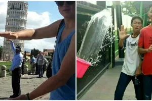 10 Momen absurd gagal foto ini bikin susah nahan tawa