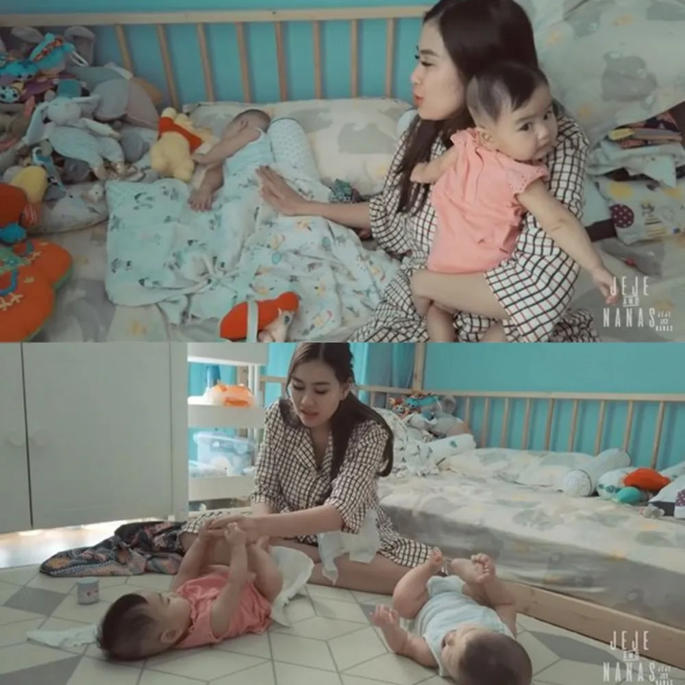 Momen seleb momong anak kembarnya Instagram Momen seleb momong anak kembarnya Instagram