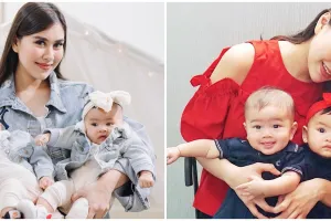 Momen 4 seleb momong anak kembar tanpa baby sitter, telaten banget