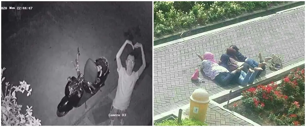 Tertangkap CCTV, aksi 7 orang kelewat narsis ini kocak