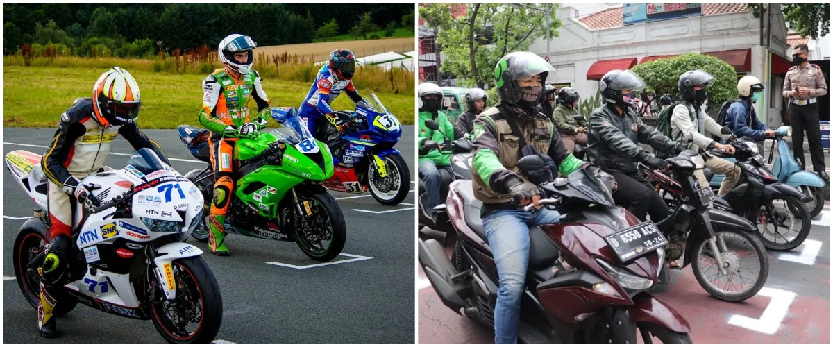 8 Potret lampu merah ala MotoGP ini bikin senyum tipis