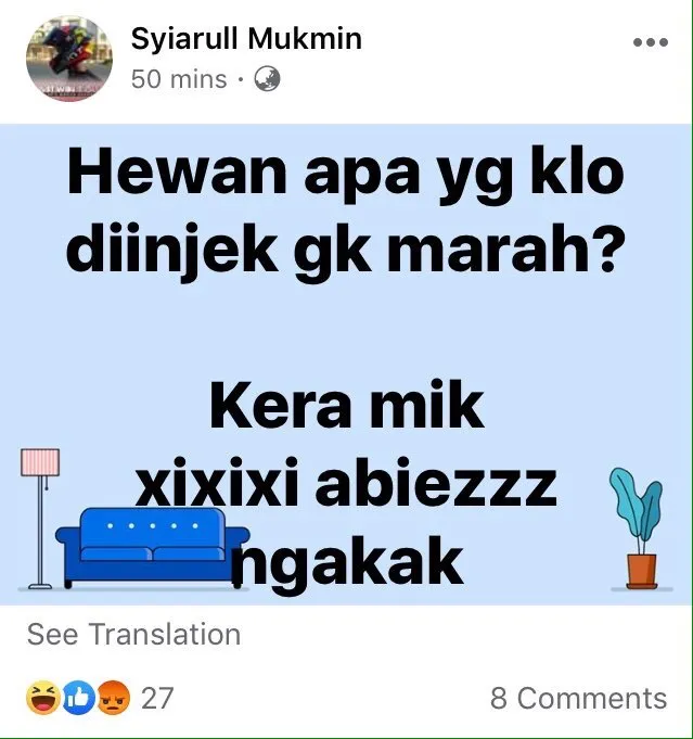 Tebak-tebakan ala bapak-bapak di FB © Istimewa Tebak-tebakan ala bapak-bapak di FB © Istimewa