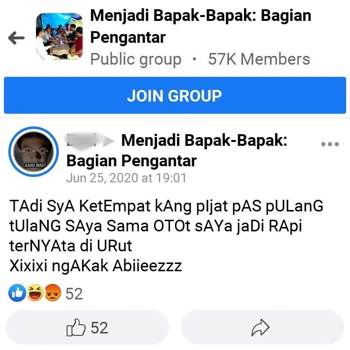 Tebak-tebakan ala bapak-bapak di FB © Istimewa Tebak-tebakan ala bapak-bapak di FB © Istimewa