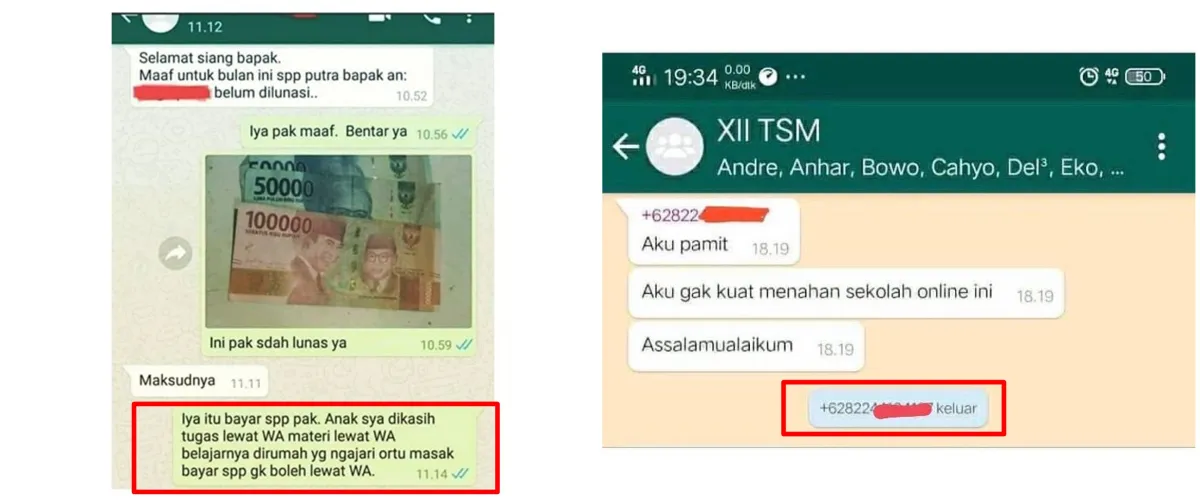 9 Chat lucu gara-gara sekolah online ini bikin senyum tipis